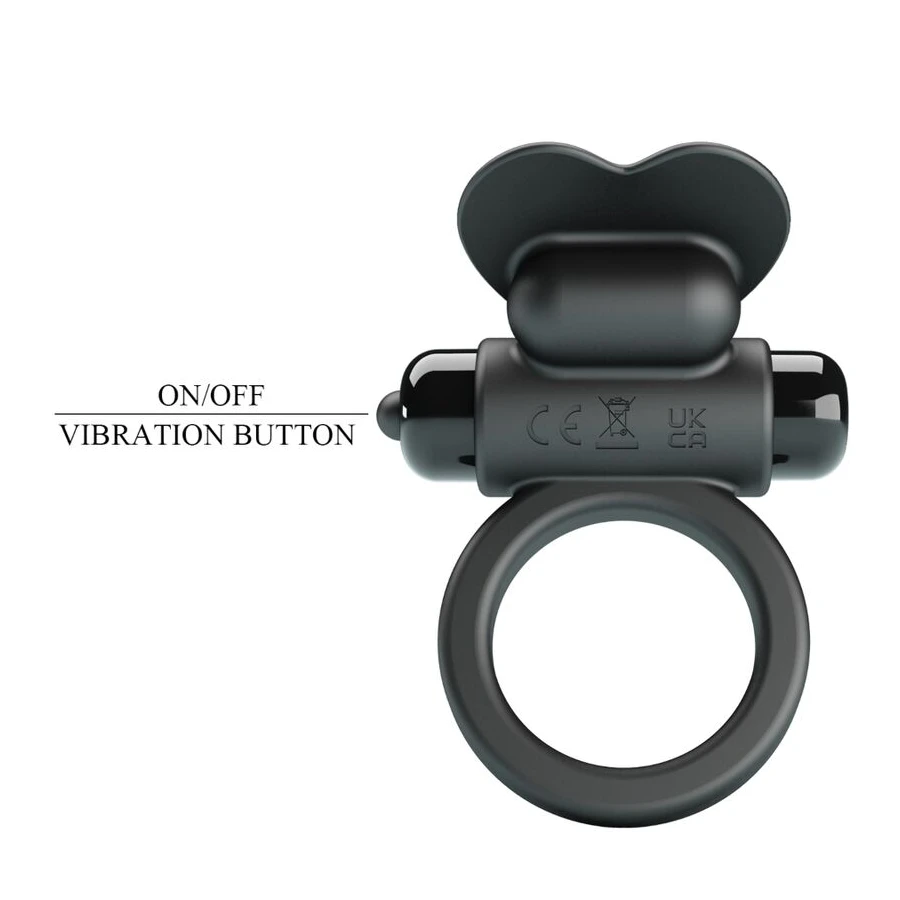 PRETTY LOVE - DEBONAIRE VIBRATIONSRING KANINCHEN 10 VIBRATIONEN SCHWARZ